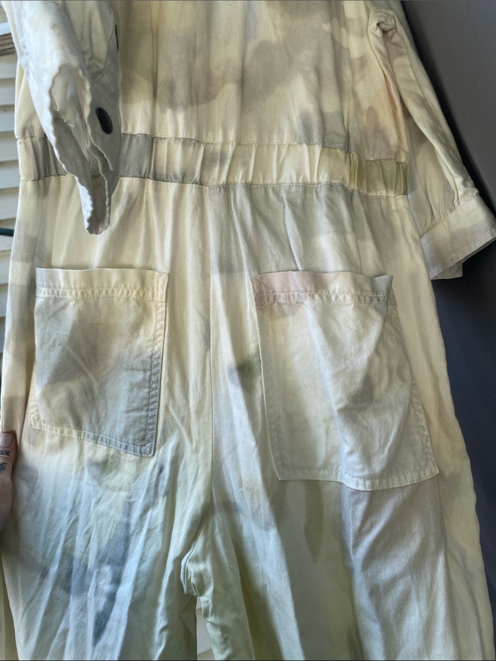 Universal Thread Cream Utility Long Jumpsuit with Patch Pockets - Picture 6 of 6